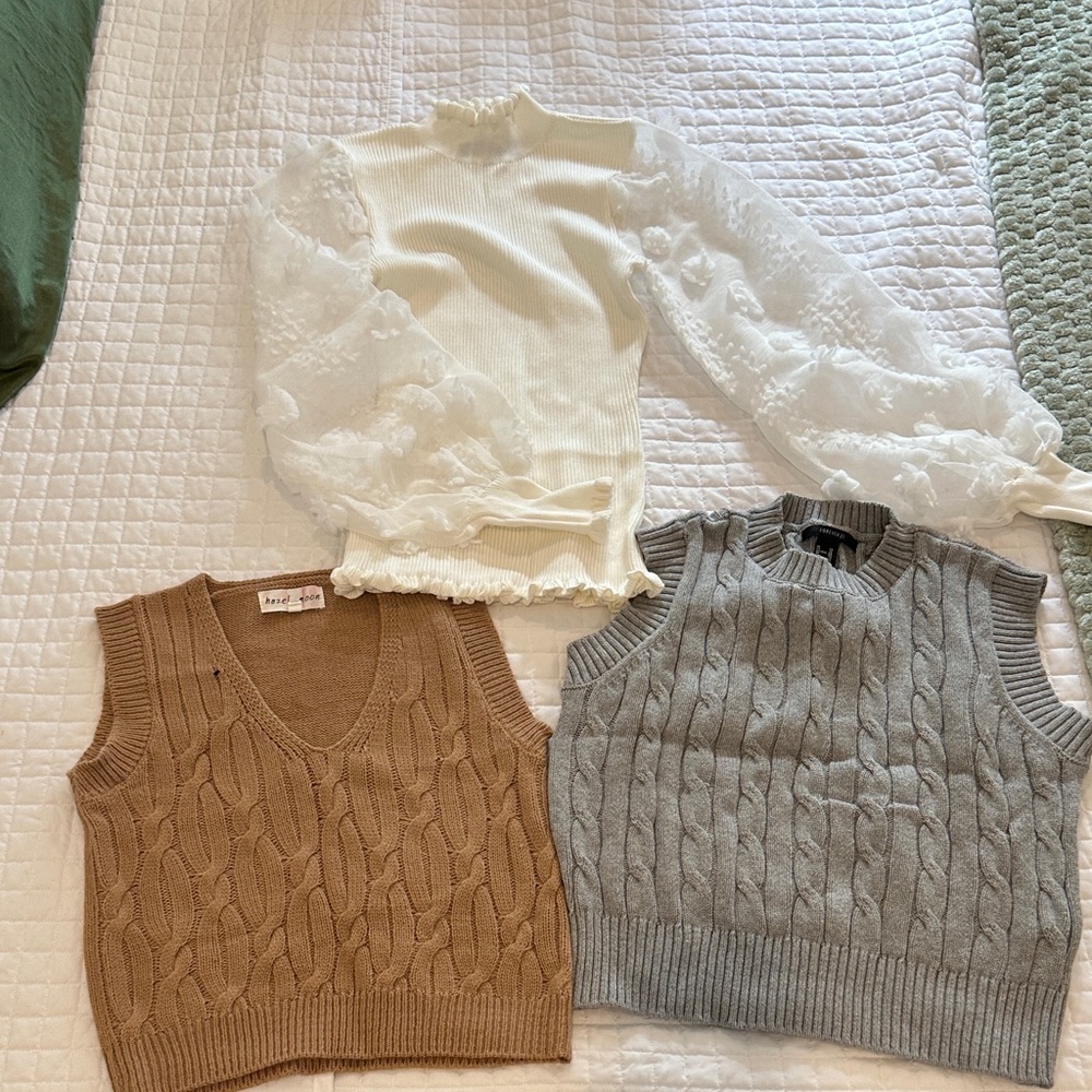 Forever 21 Vest and Top Bundle
